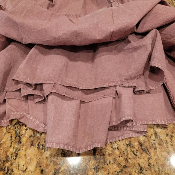 Sea New York Heidi Flutter Sleeve Tiered Dress Midi Open Back Rose Women's 10 - Picture 8 of 15